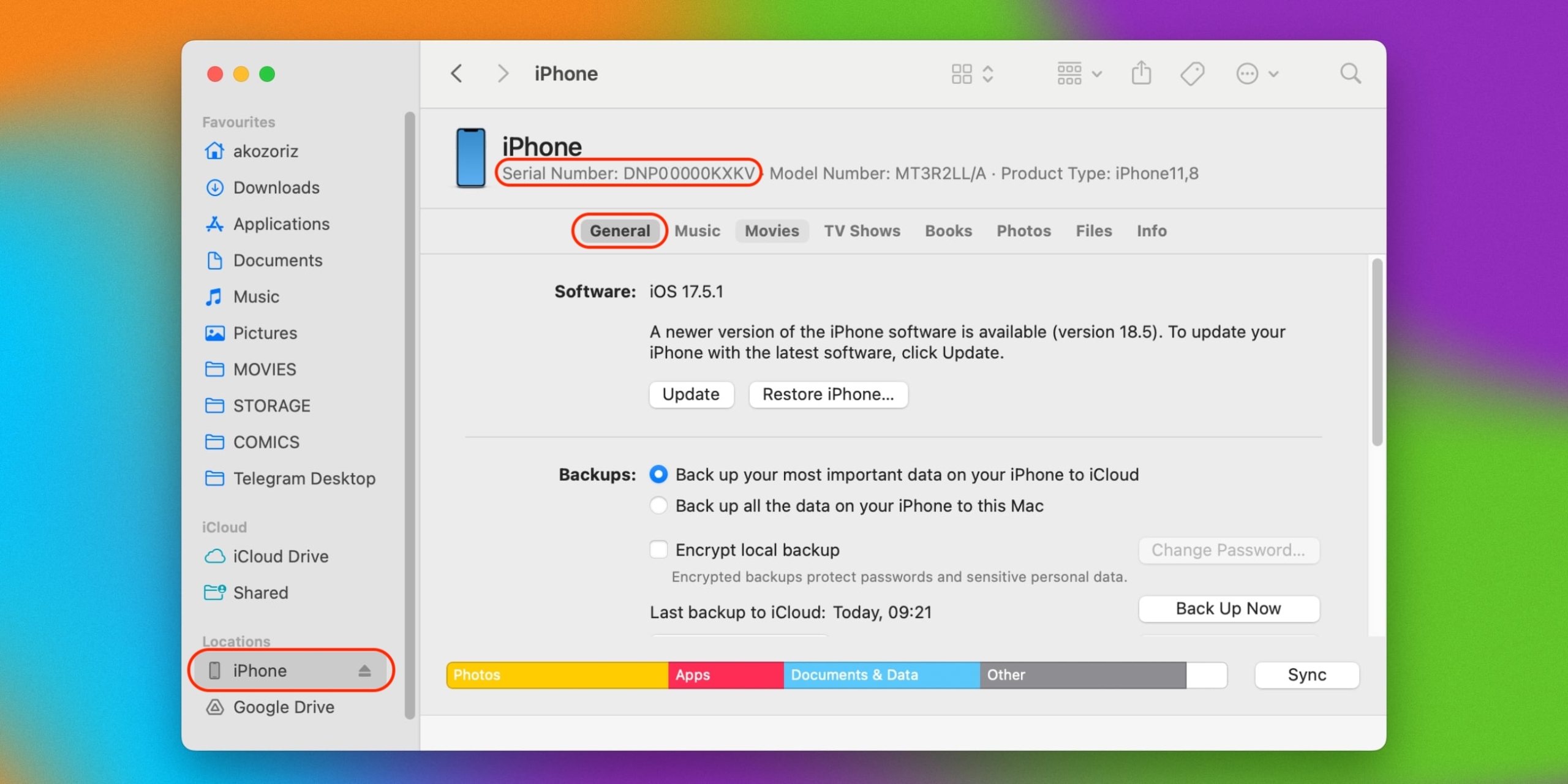 Как проверит серийный номер айфон через Finder или iTunes на ПК