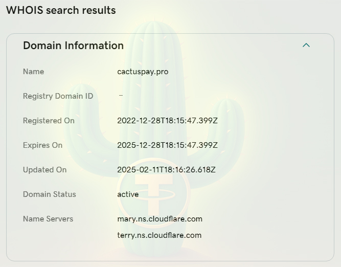 whois CactusPay