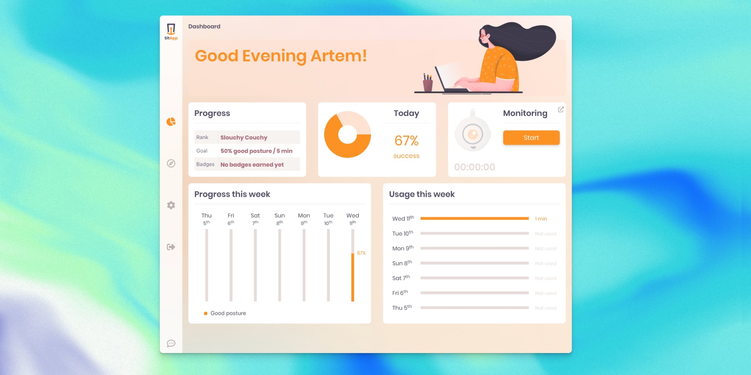 Приложение для контроля осанки: SitApp