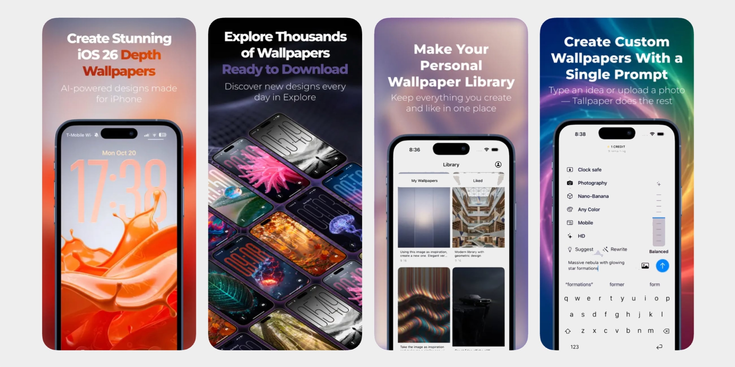 Приложение Tallpaper для iOS
