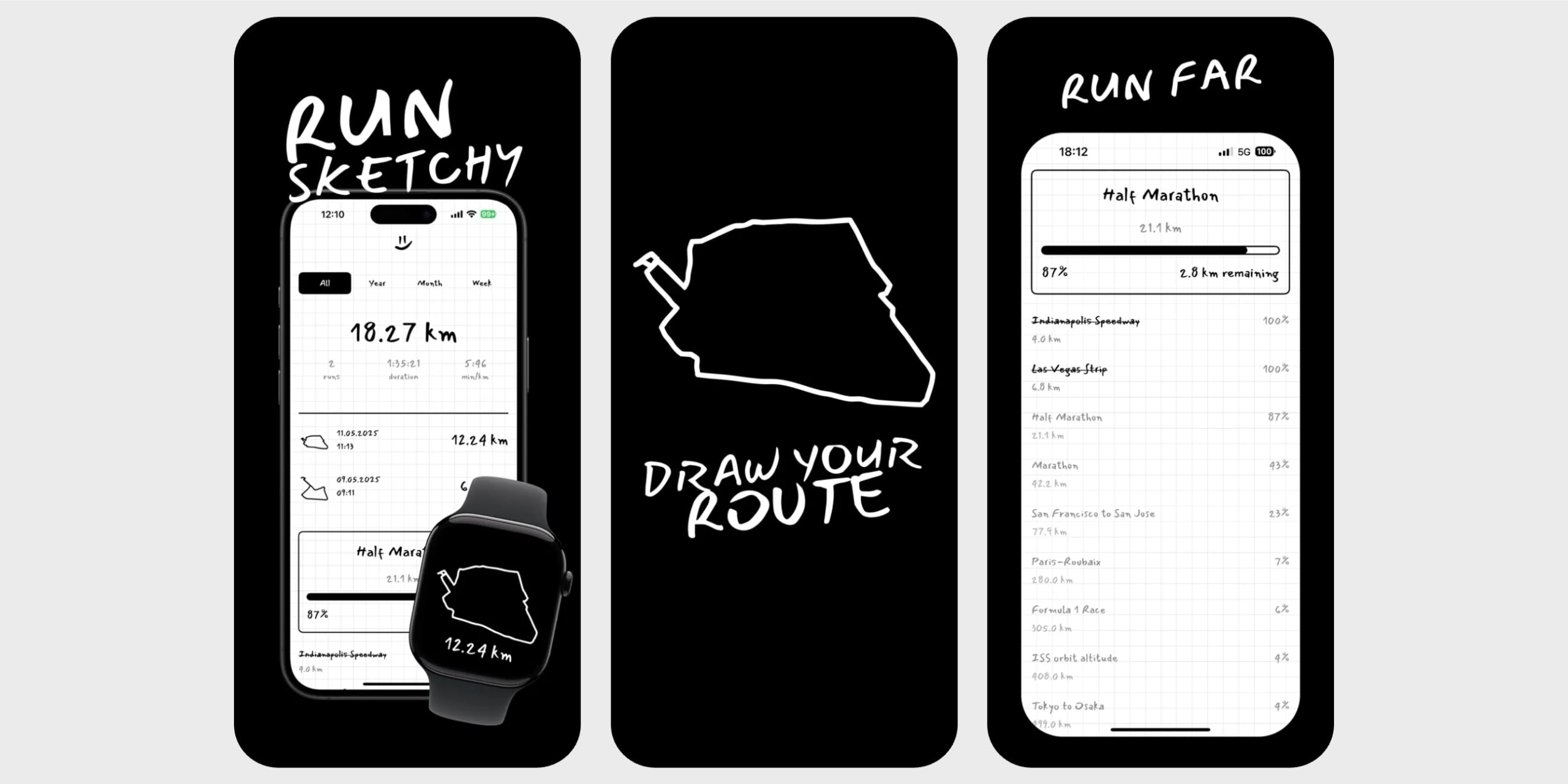 Sketchy Run — беговое приложение со скетчами