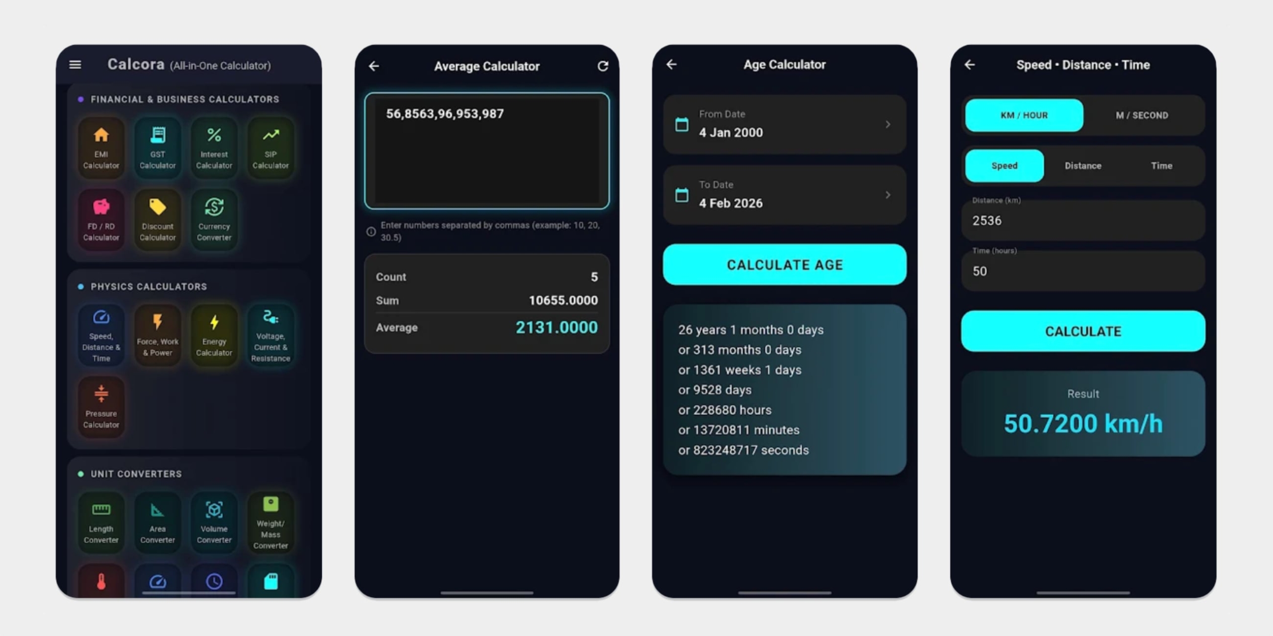 Приложение Calcora для Android