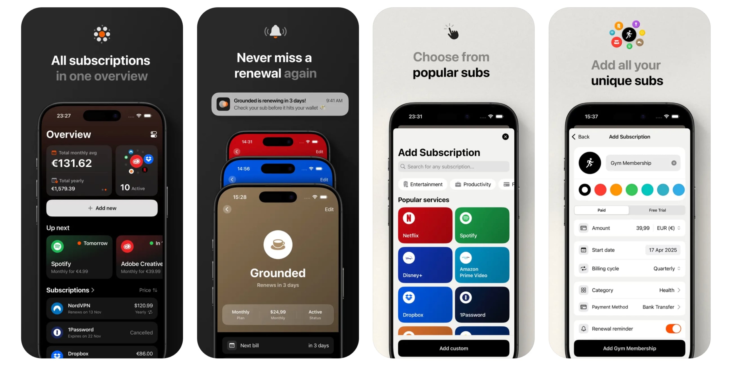 Subo — приложение для учёта подписок