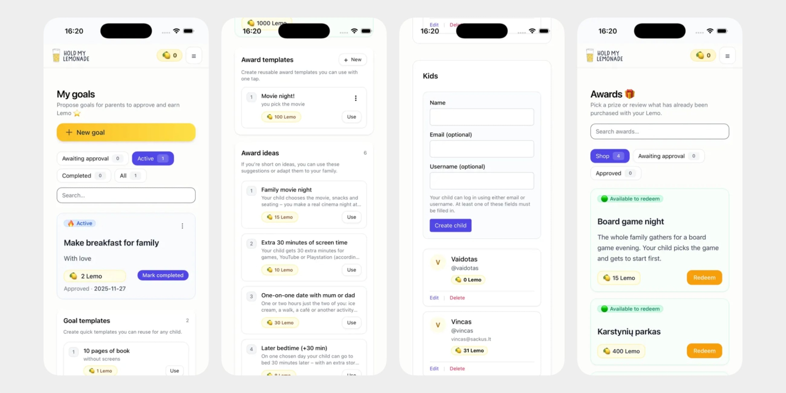 Приложение Hold My Lemonade для iOS