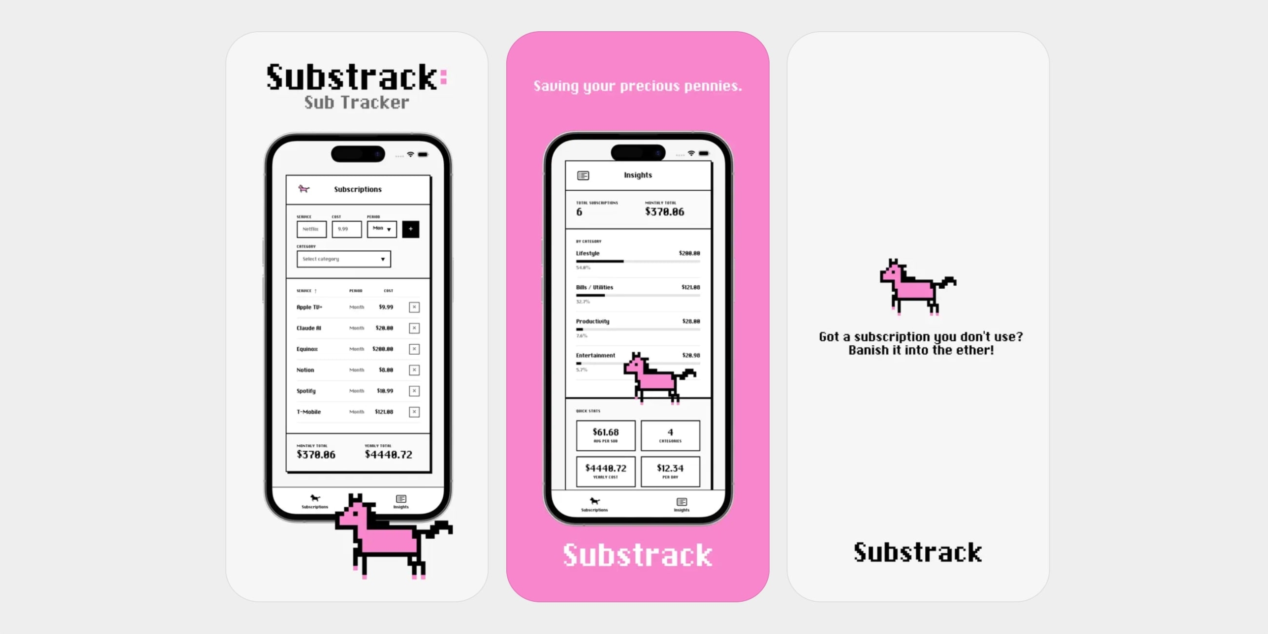 Приложение Substrack для iOS