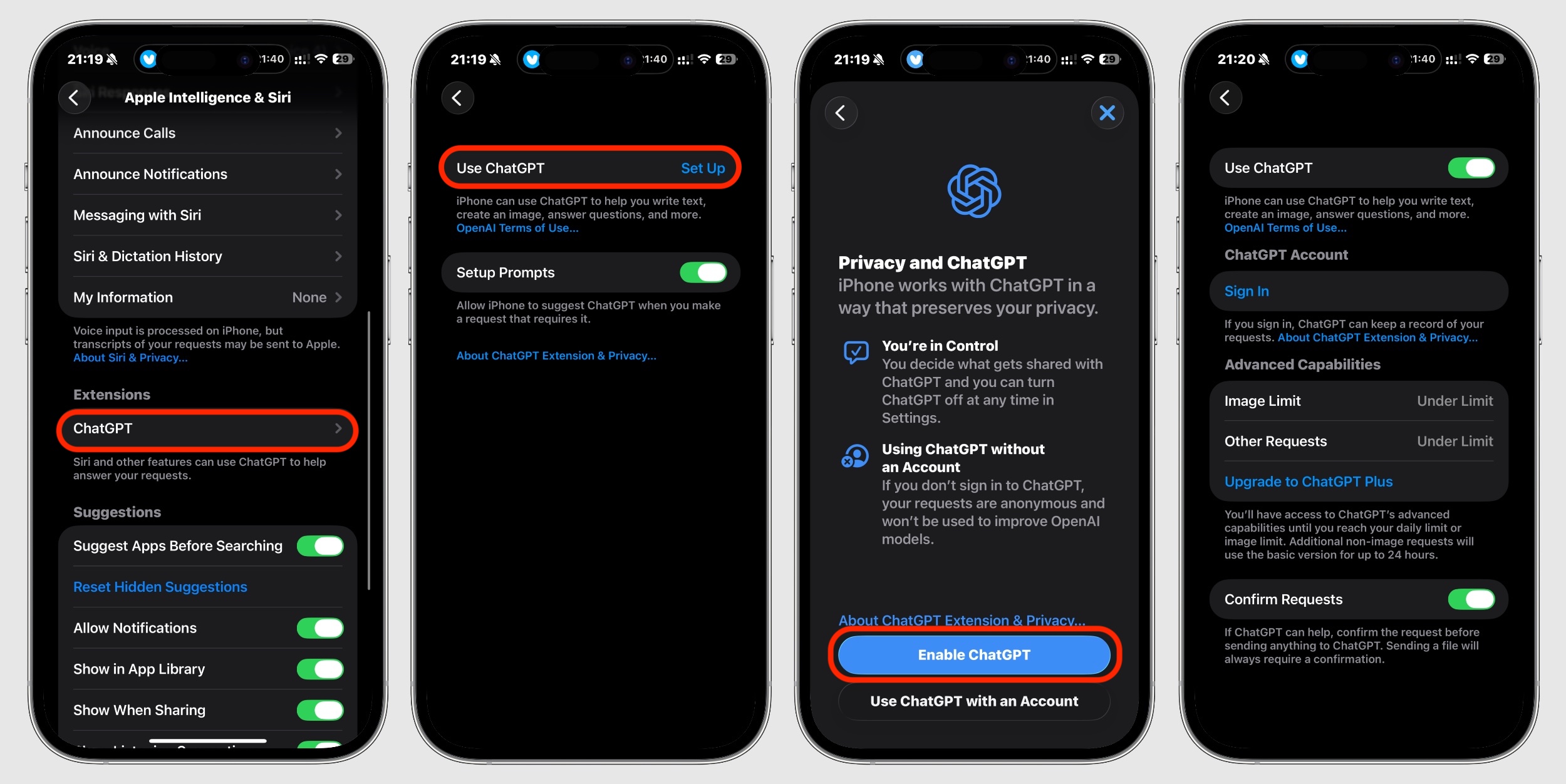 Как включить ChatGPT на iPhone